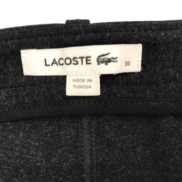 Lacoste Womens Gray Knit Slim Straight Pants 38 - Picture 4 of 7